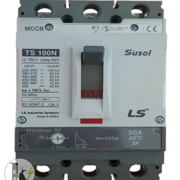 تصویر کلید اتوماتیک کامپکت 50 آمپر ال اس سری SUSOL/TS100N