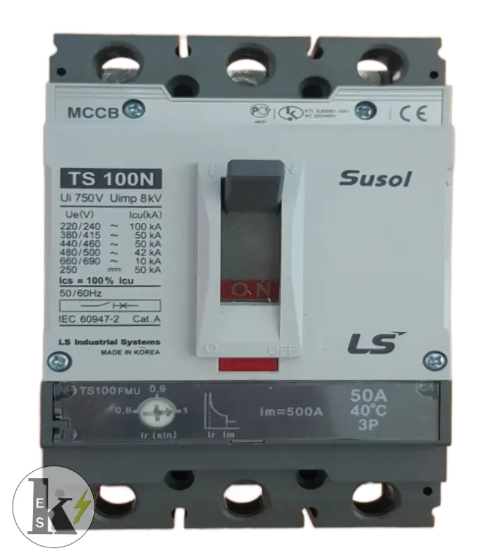 تصویر کلید اتوماتیک کامپکت 50 آمپر ال اس سری SUSOL/TS100N